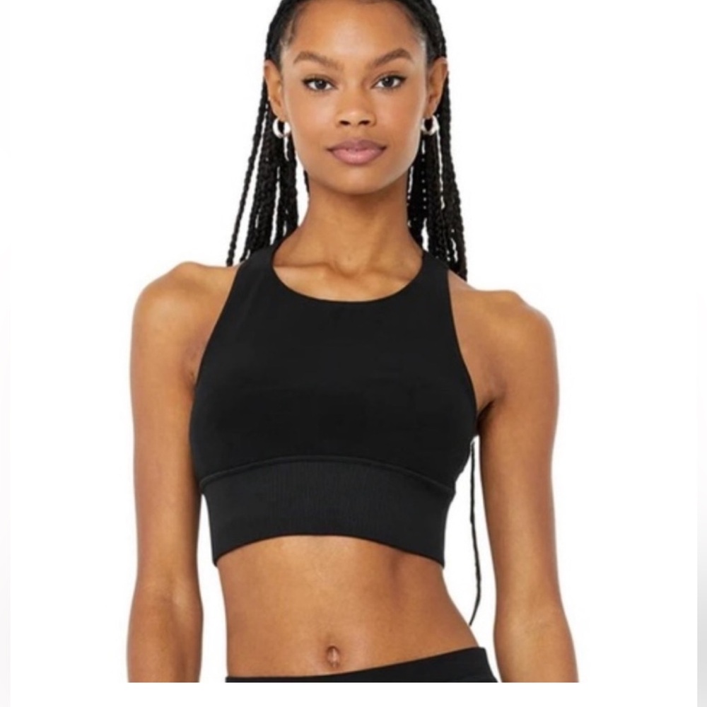 NWOT ALO Yoga Black Alosoft Serenity Bra